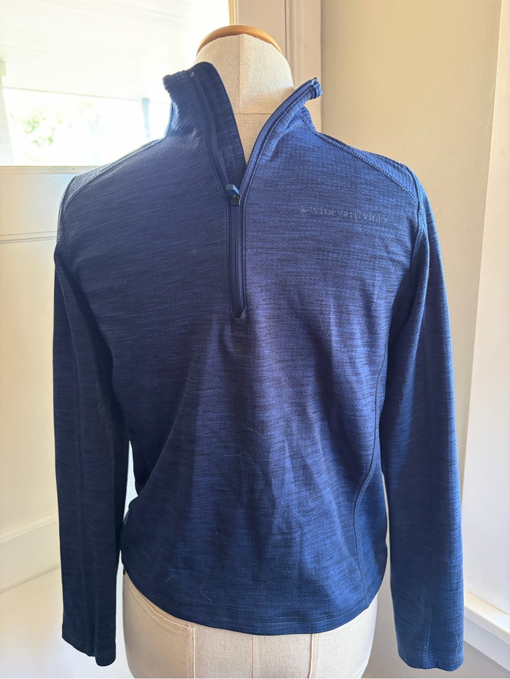 Vineyard Vines Navy Quarter-Zip Sweater